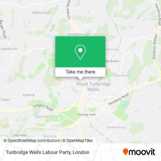 Tunbridge Wells Labour Party map