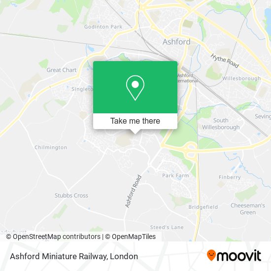 Ashford Miniature Railway map