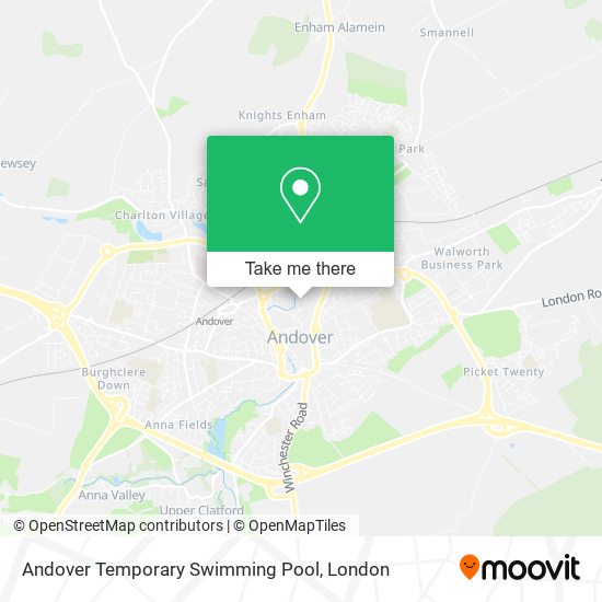 Andover Temporary Swimming Pool map