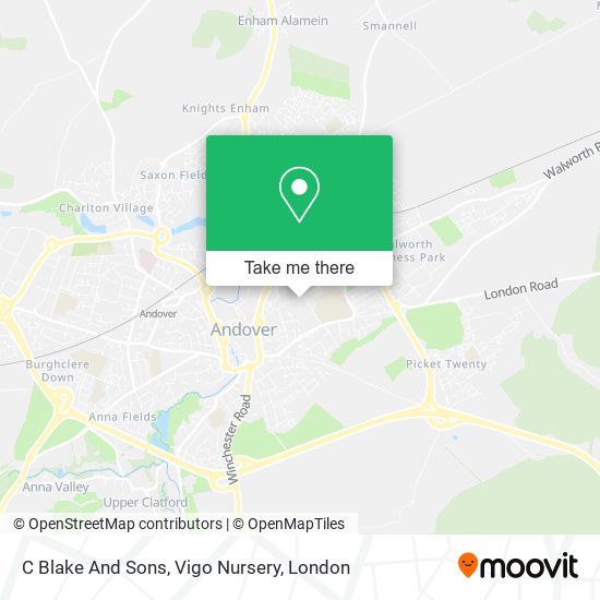 C Blake And Sons, Vigo Nursery map