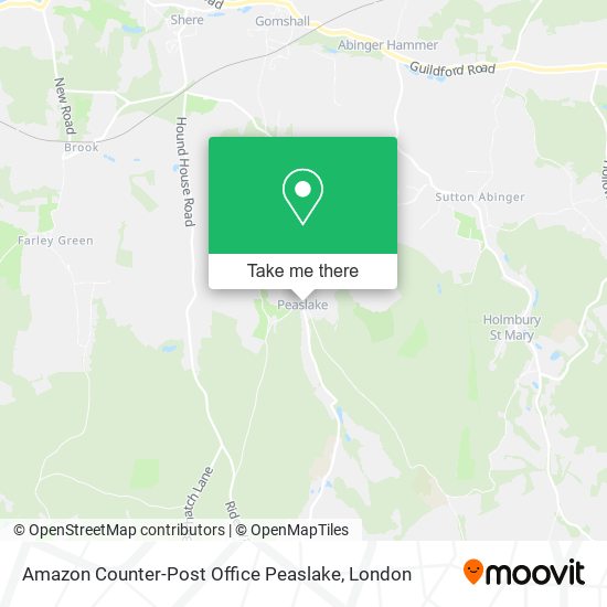 Amazon Counter-Post Office Peaslake map