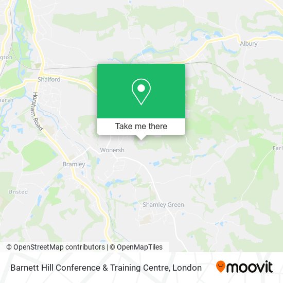Barnett Hill Conference & Training Centre map