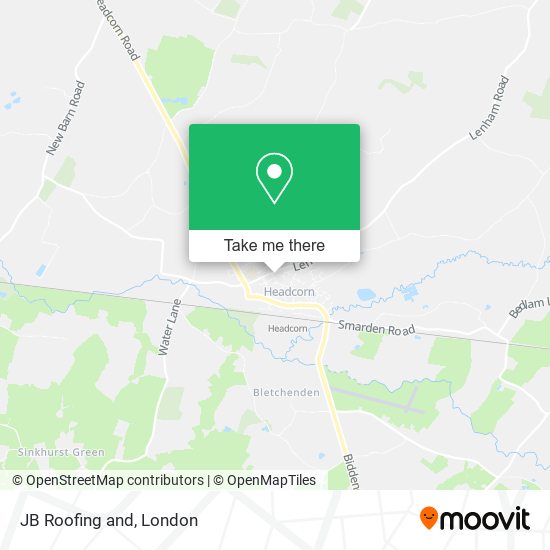 JB Roofing and map