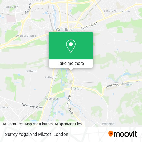 Surrey Yoga And Pilates map