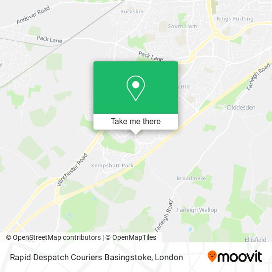 Rapid Despatch Couriers Basingstoke map
