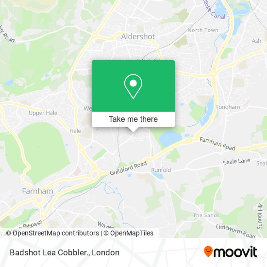 Badshot Lea Cobbler. map