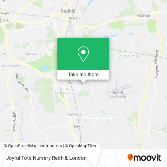 Joyful Tots Nursery Redhill map