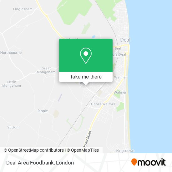 Deal Area Foodbank map