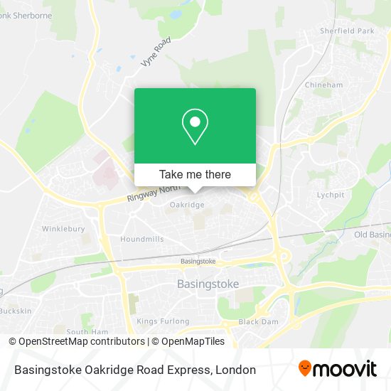 Basingstoke Oakridge Road Express map