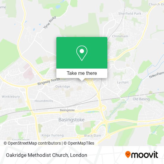 Oakridge Methodist Church map