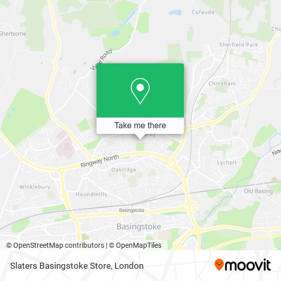 Slaters Basingstoke Store map
