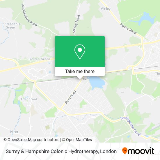 Surrey & Hampshire Colonic Hydrotherapy map