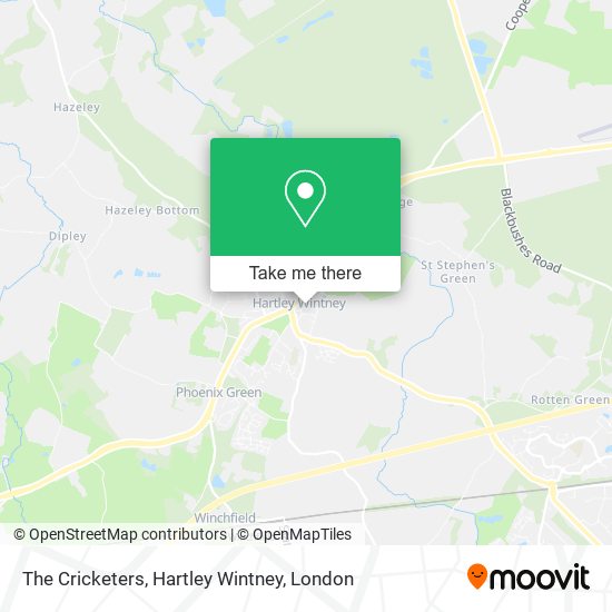 The Cricketers, Hartley Wintney map