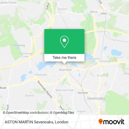 ASTON MARTIN Sevenoaks map