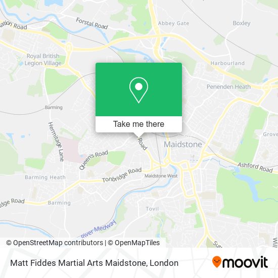 Matt Fiddes Martial Arts Maidstone map