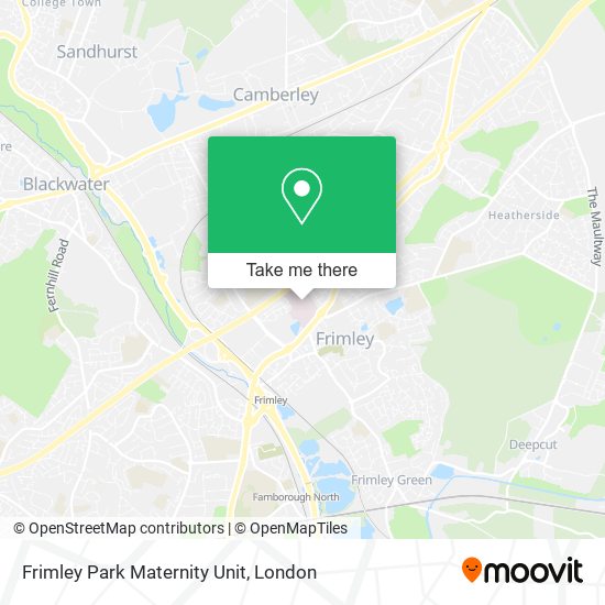 Frimley Park Maternity Unit map