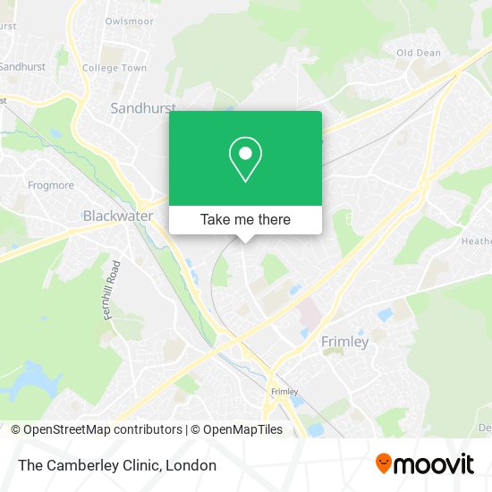 The Camberley Clinic map