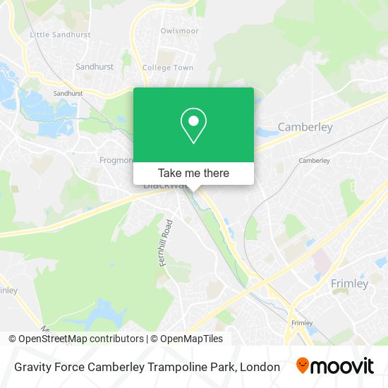 Gravity Force Camberley Trampoline Park map