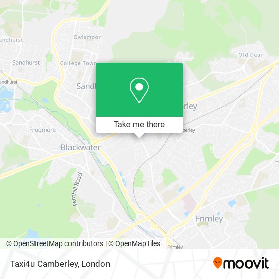 Taxi4u Camberley map