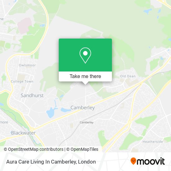Aura Care Living In Camberley map
