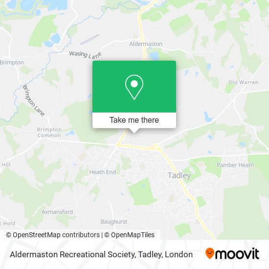 Aldermaston Recreational Society, Tadley map