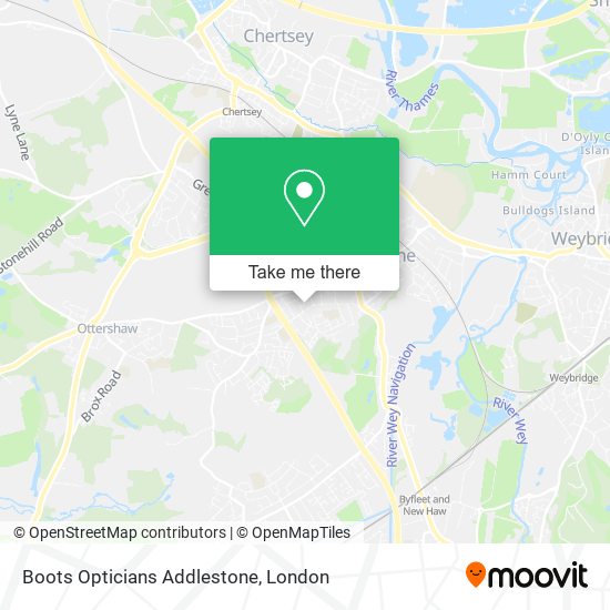 Boots Opticians Addlestone map