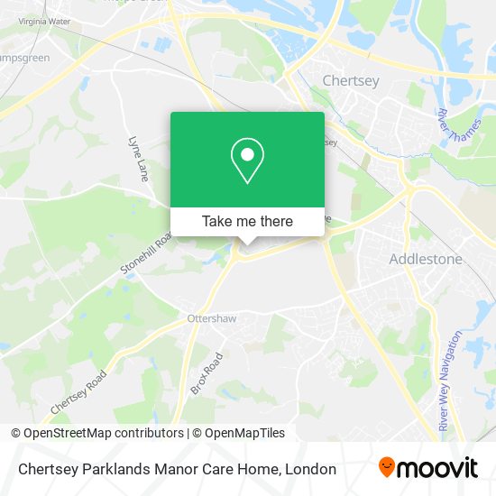 Chertsey Parklands Manor Care Home map