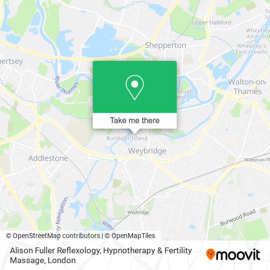 Alison Fuller Reflexology, Hypnotherapy & Fertility Massage map