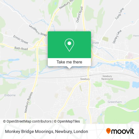 Monkey Bridge Moorings, Newbury map
