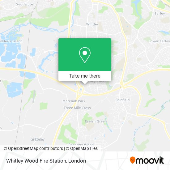 Whitley Wood Fire Station map