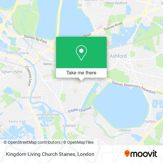 Kingdom Living Church Staines map