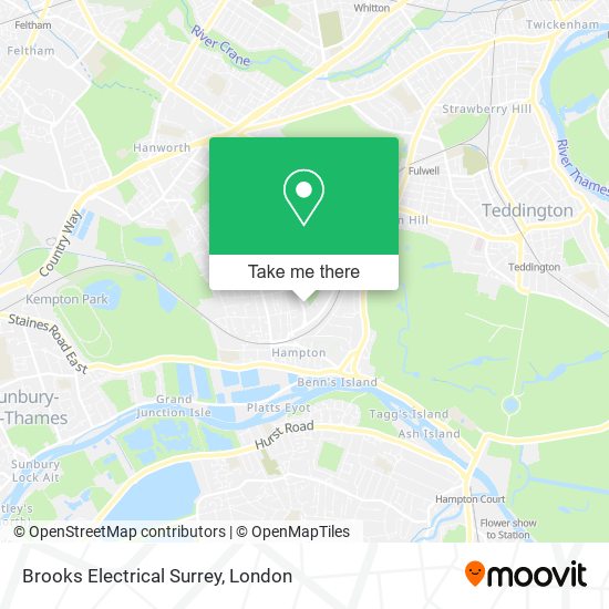 Brooks Electrical Surrey map