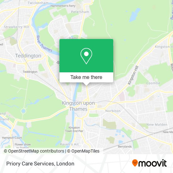 Priory Care Services map
