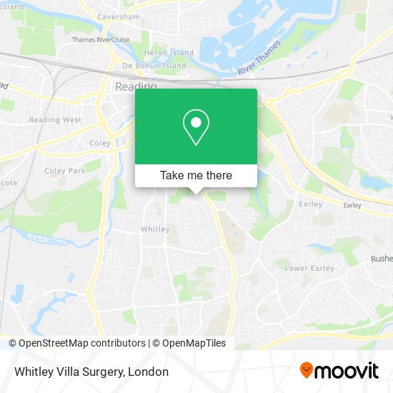 Whitley Villa Surgery map