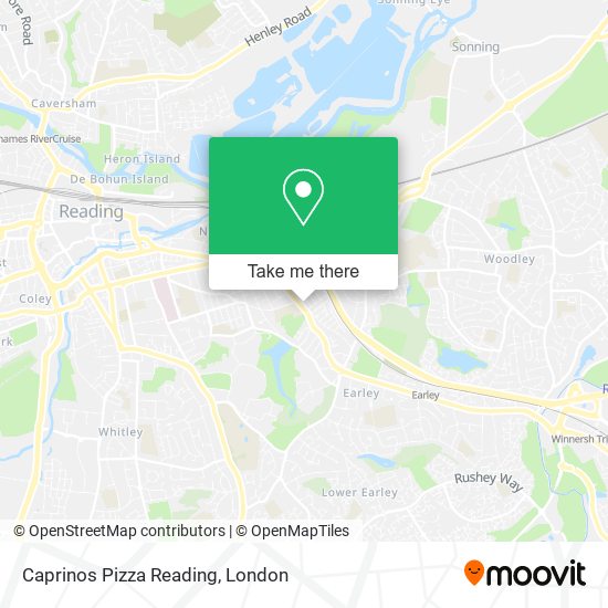 Caprinos Pizza Reading map