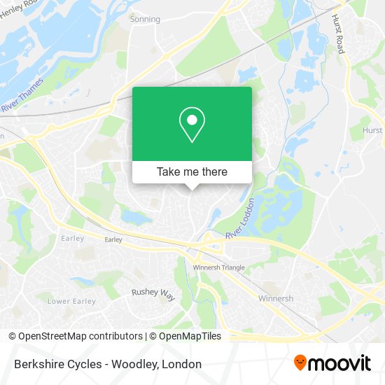 Berkshire Cycles - Woodley map