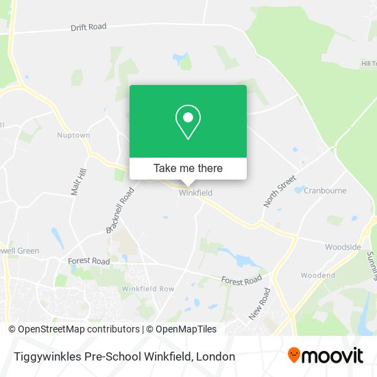 Tiggywinkles Pre-School Winkfield map