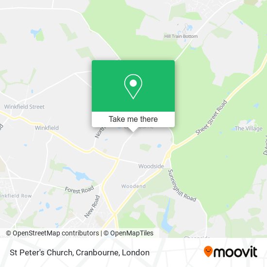 St Peter's Church, Cranbourne map