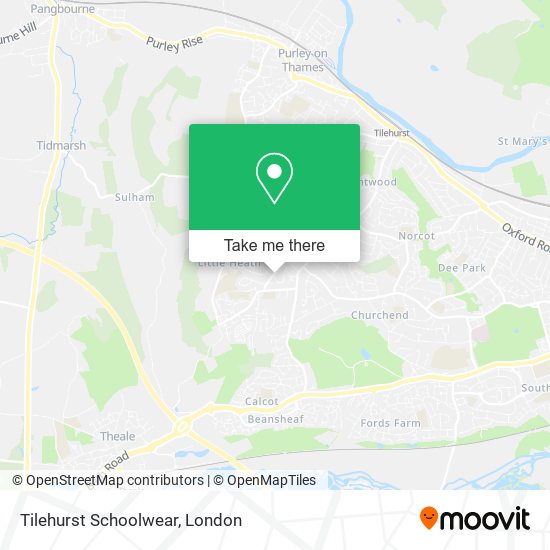 Tilehurst Schoolwear map