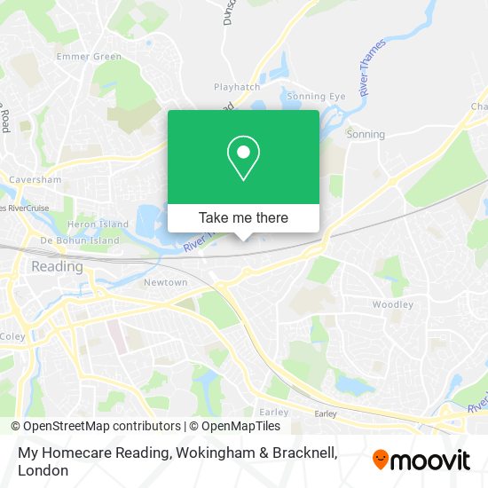 My Homecare Reading, Wokingham & Bracknell map