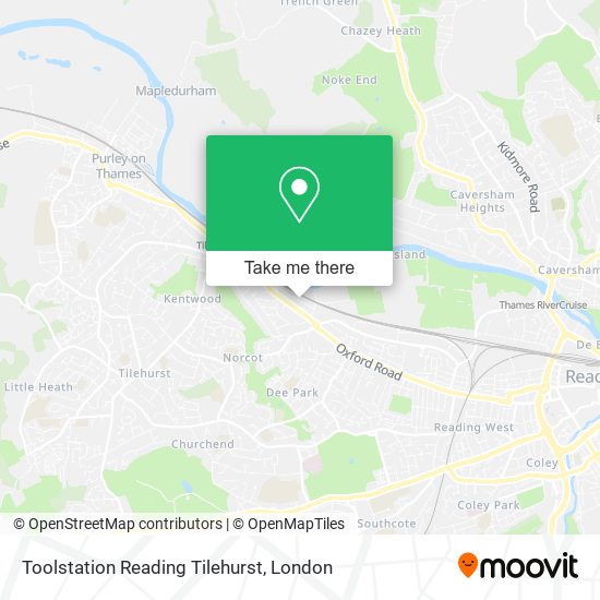 Toolstation Reading Tilehurst map