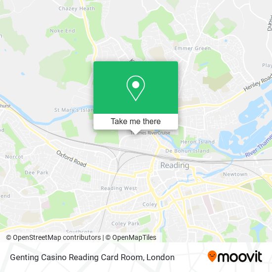 Genting Casino Reading Card Room map