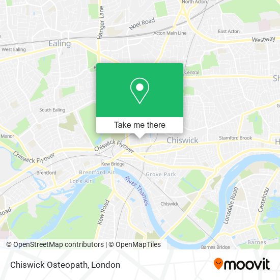 Chiswick Osteopath map
