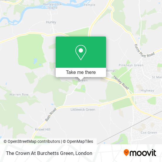 The Crown At Burchetts Green map