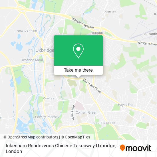 Ickenham Rendezvous Chinese Takeaway Uxbridge map