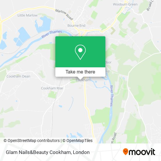 Glam Nails&Beauty Cookham map