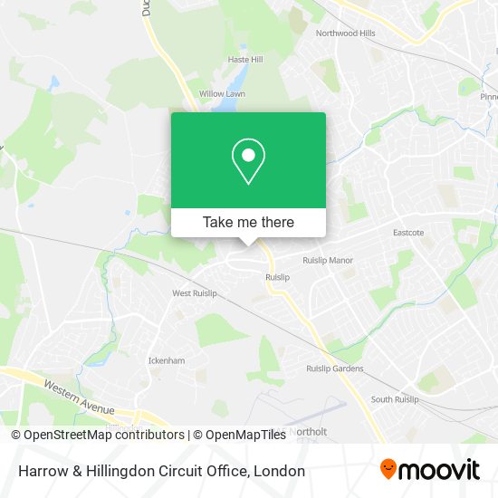 Harrow & Hillingdon Circuit Office map