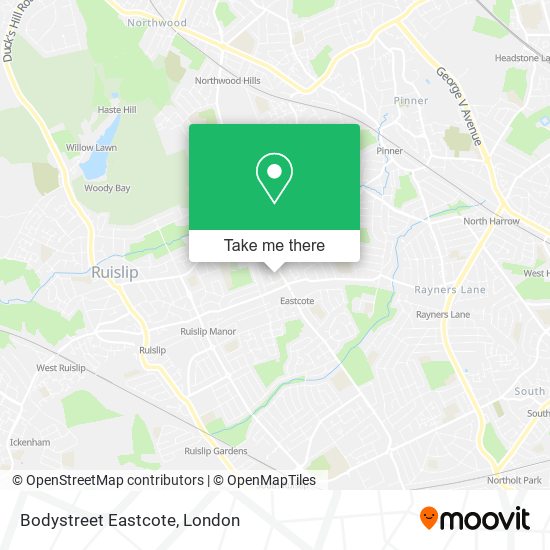 Bodystreet Eastcote map