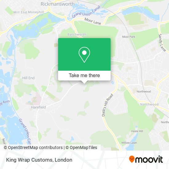 King Wrap Customs map