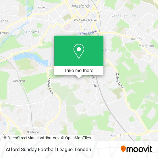 Atford Sunday Football League map